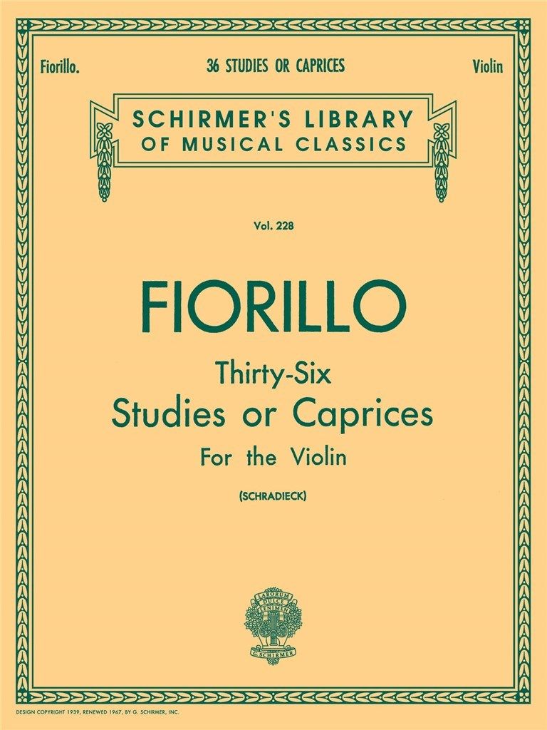 FIORILLO Thirty-Six Studies or Caprices For The Violin