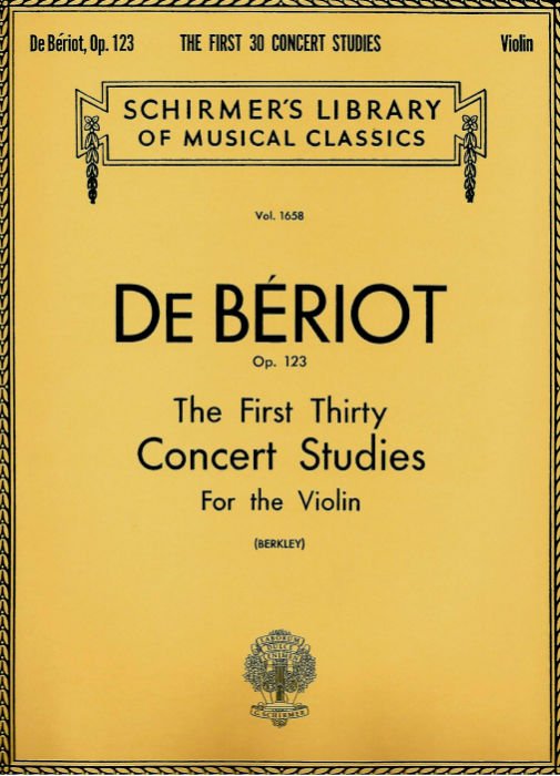 DE BERIOT Op. 123 The First Concert Studies For the Violin