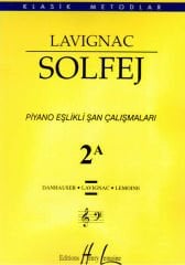 Lavignac 2A Solfej-Piyano Eşlikli Şan Çalışmaları-büyük boy kitap, eşlikli