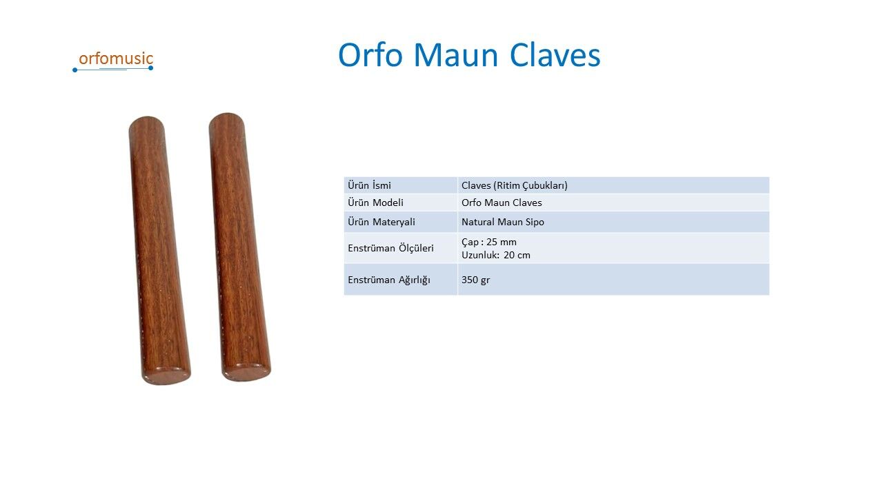 Orfo Maun Claves/ritim çubuk