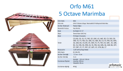 Orfo M61 5 Octave Marimba