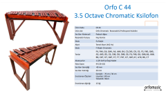 Orfo C 44 3.5 Octave Chromatic Ksilofon