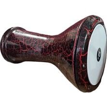 Vatan Darbuka Döküm (Kırmızı)  çatlak boyalı