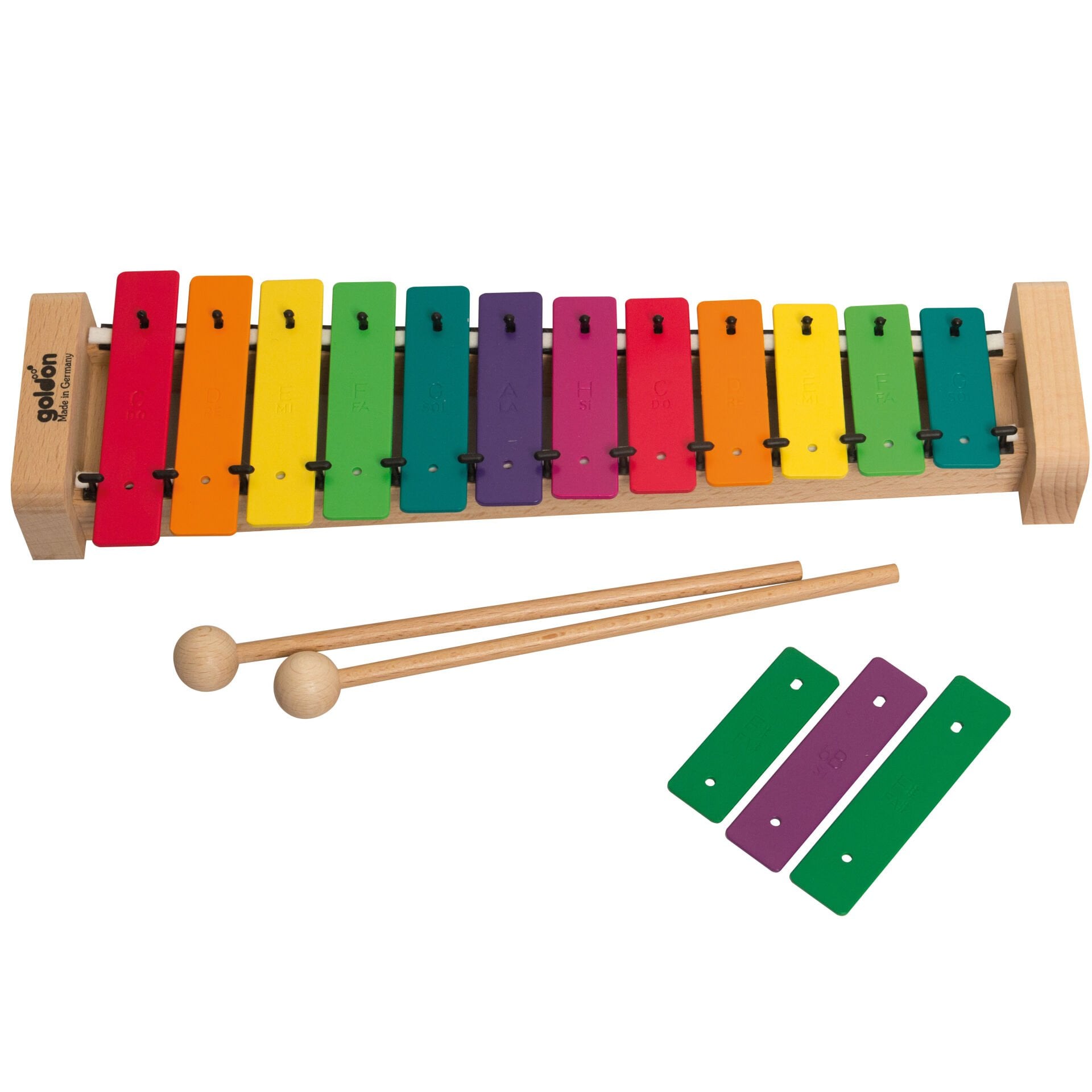 Goldon RENKLİ  12+3 Ses Soprano Metalofon/Metallophone Made in Germany