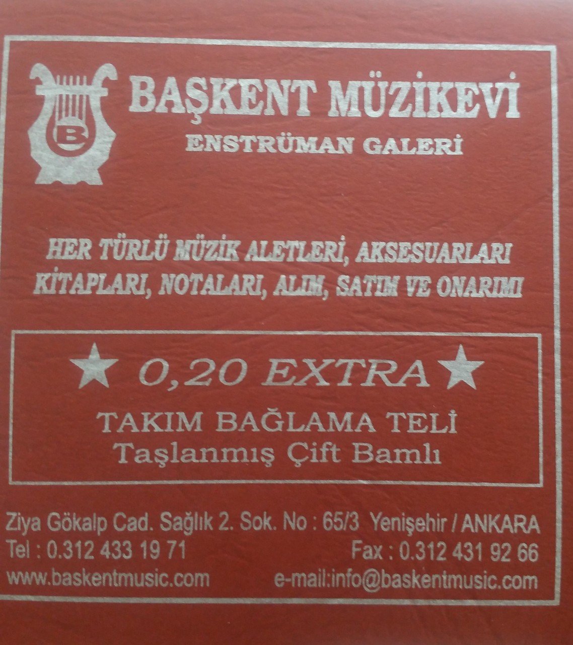 020 Bağlama Teli(Saz Teli) Taşlanmış Bamlı