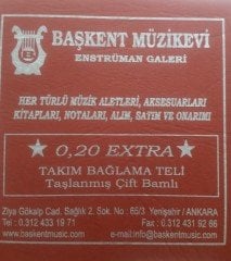 020 Bağlama Teli(Saz Teli) Taşlanmış Bamlı