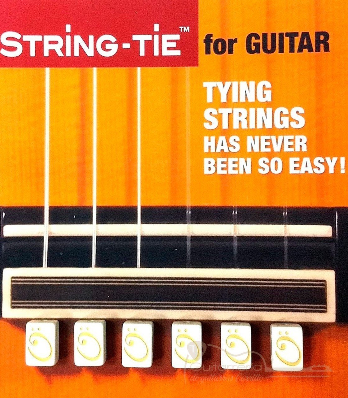 String-Tie Gitar Teli Bağlama Boncukları-beyaz